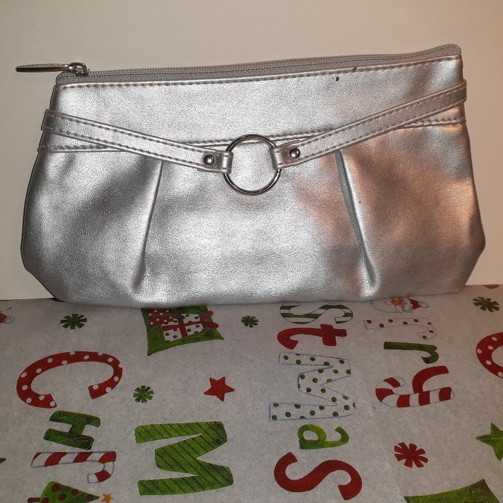 Silver Makeup Bag/Clutch Bag